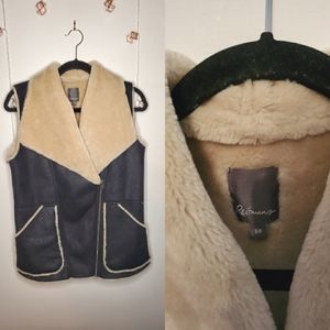 Faux fur lined luxurious vest